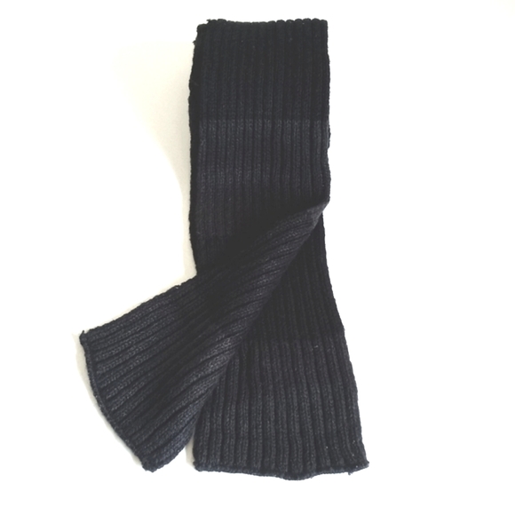 🌿 Set of 2 Thin Scarves Black White Stripes & Black & Grey Striped Scarves - Picture 6 of 9